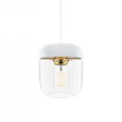 - Lampe - Acorn - Hvid/børstet messing*Umage