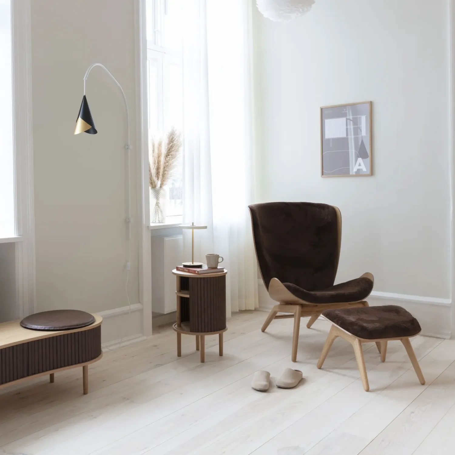 - Lampe - Cornet - Sort/messing - Ø13,4 cm^Umage Discount