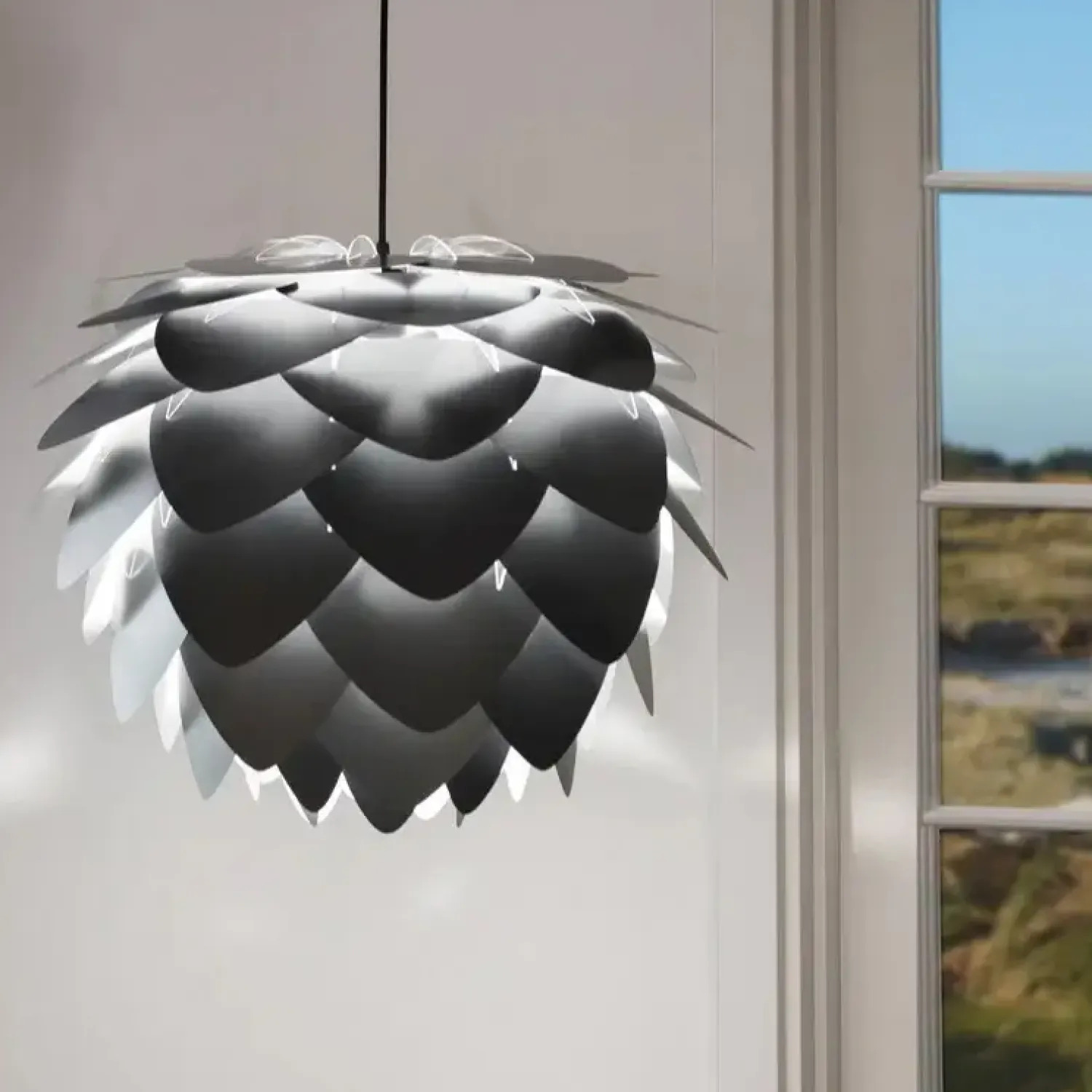 - Lampeskærm - Aluvia Pendel - Anthracite grey - Medium Ø59 cm*Umage New