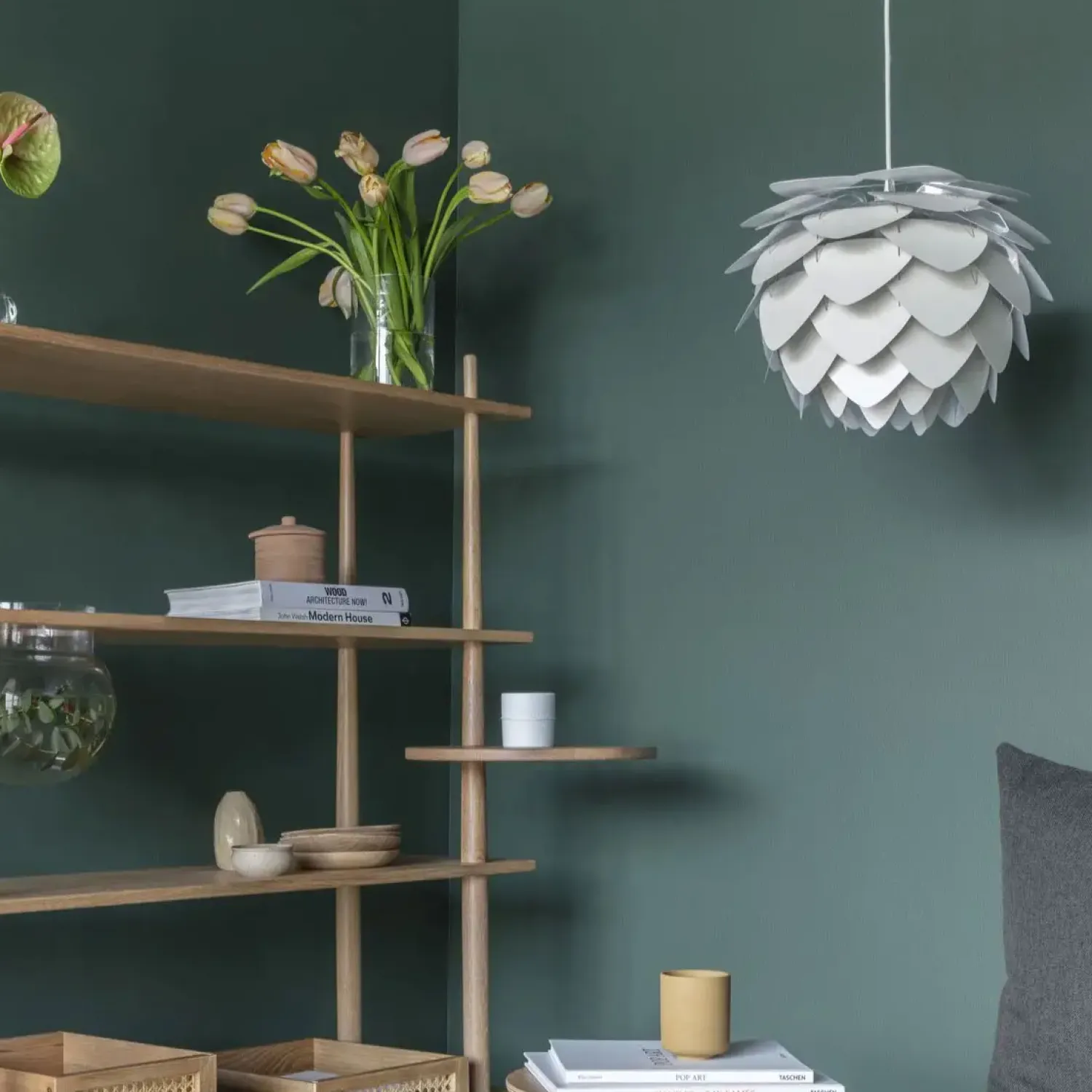 - Lampeskærm - Aluvia Pendel - Pearl white - Mini Ø40 cm*Umage Sale