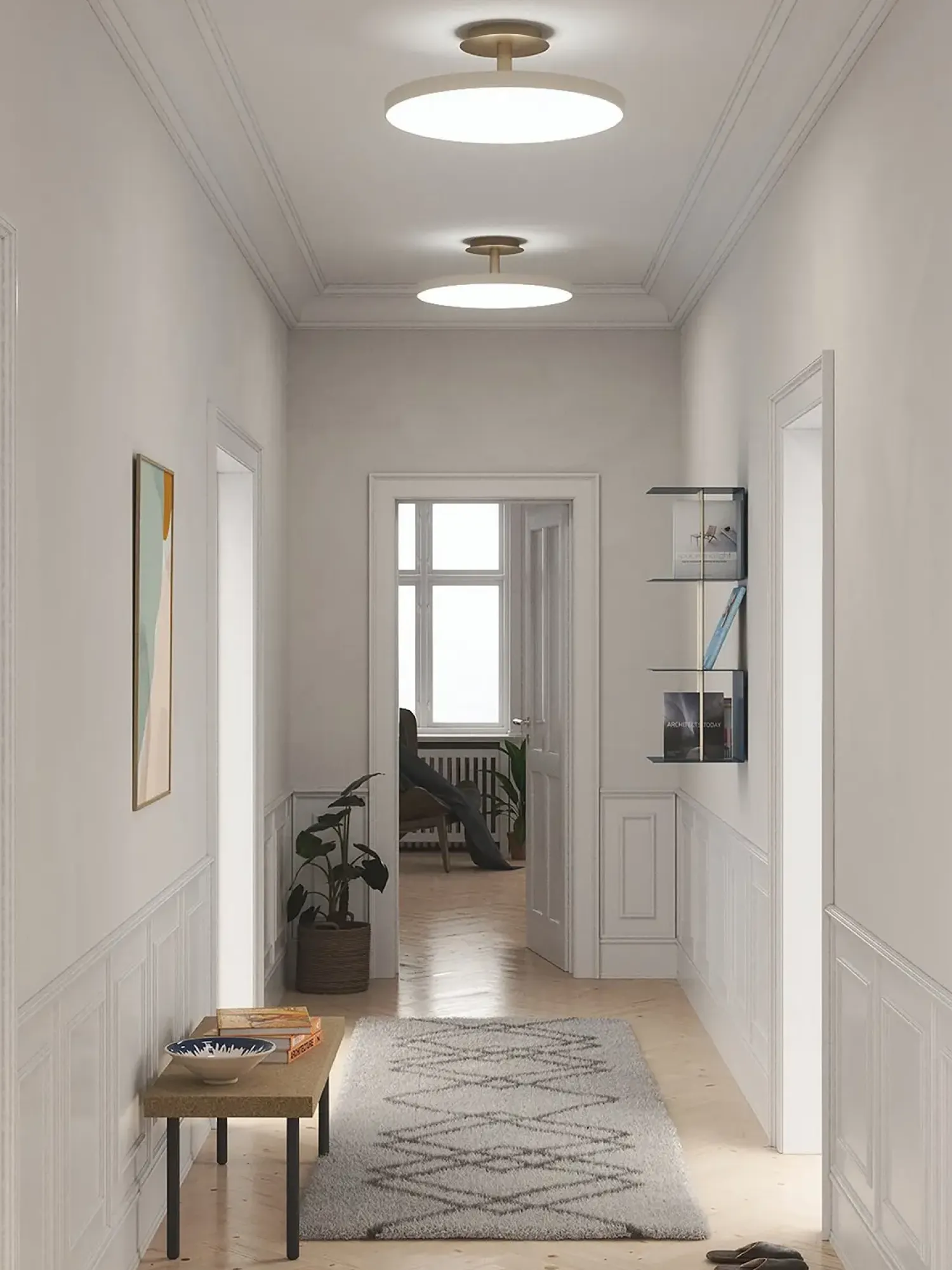 - Loftlampe - Asteria Up - Hvid/Pearl white - Ø43 cm^Umage Sale