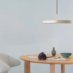 - Pendel m/ messingtop - Asteria - Pearl white - Medium Ø43 cm^Umage Clearance