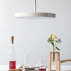 - Pendel m/ messingtop - Asteria - Pearl white - Medium Ø43 cm^Umage Clearance