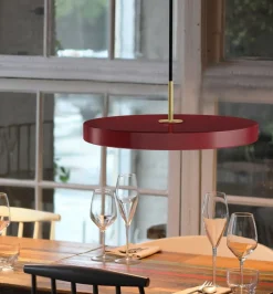 - Pendel m/ ståltop - Asteria - Ruby red - Medium Ø43 cm^Umage Discount