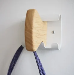 - Knagerække med 1 knage - AURORA - Hvid/Bøg^Unilux New