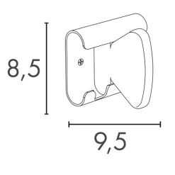 - Knagerække med 1 knage - AURORA - Hvid/Bøg^Unilux New