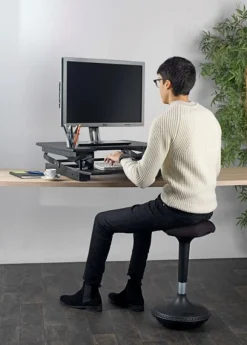 - MOOVE TABURET - SORT/STÅL*Unilux Hot