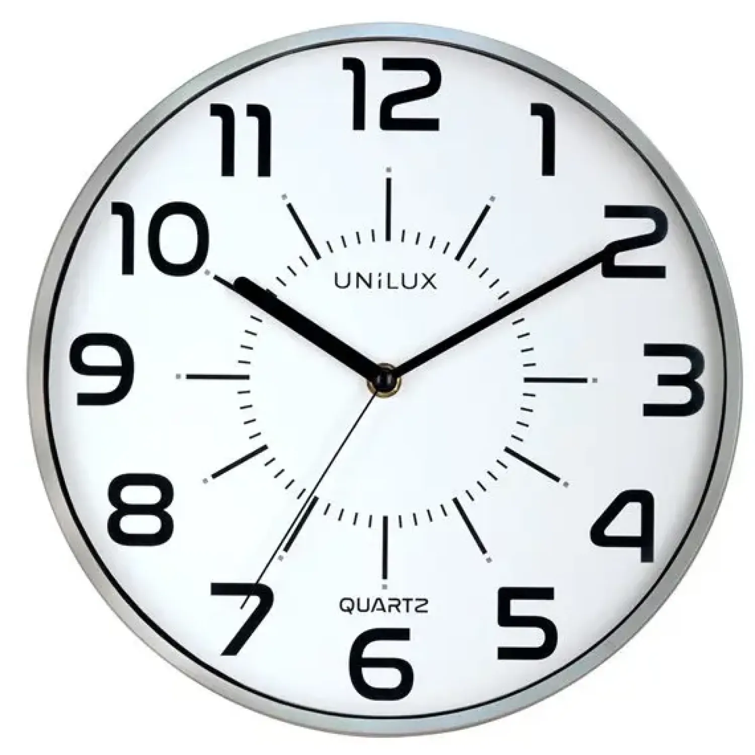 - Væg Ur - POP UR - QUARTZ SYSTEM - Sølv*Unilux Outlet