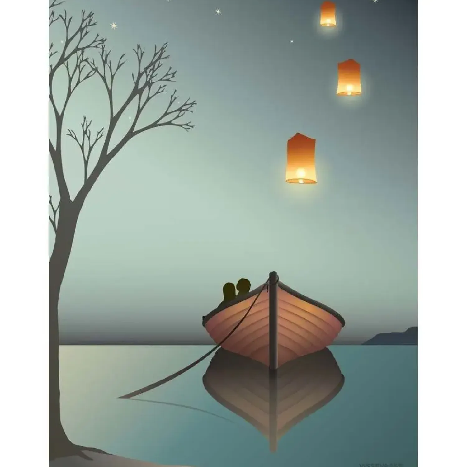 - Lanternerne plakat - 30x40 cm^VISSEVASSE