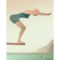 - Svømmeren plakat - 15x21 cm^VISSEVASSE Hot