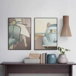 - Vespa-pigen plakat - 30x40 cm^VISSEVASSE Clearance