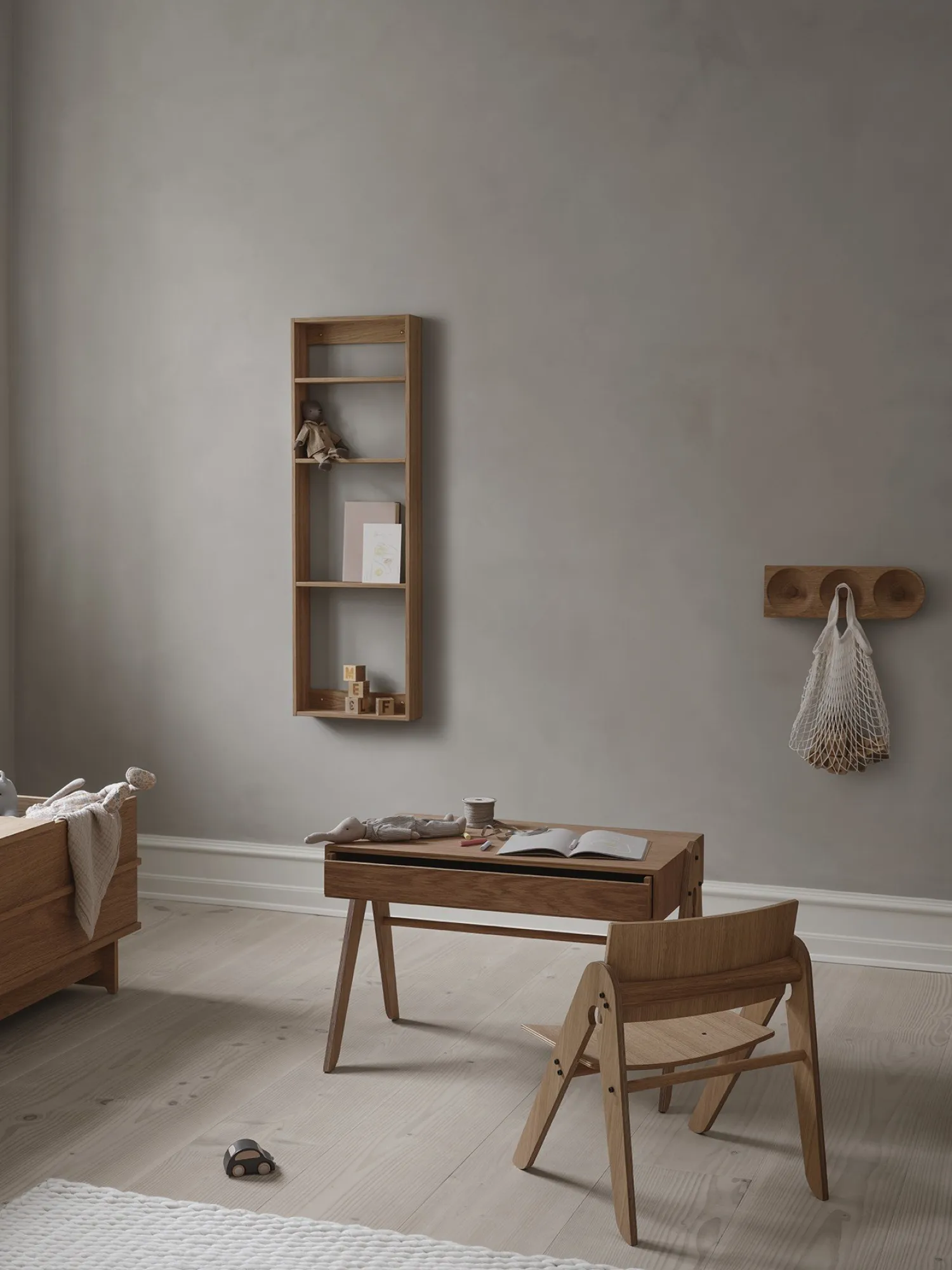 - Solid Hook, 3 Hooks, Oak*We Do Wood Online