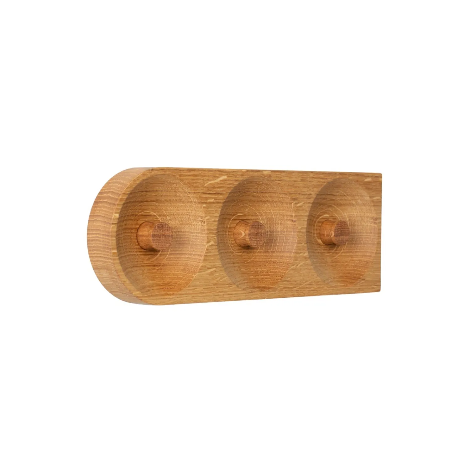 - Solid Hook, 3 Hooks, Oak*We Do Wood Online