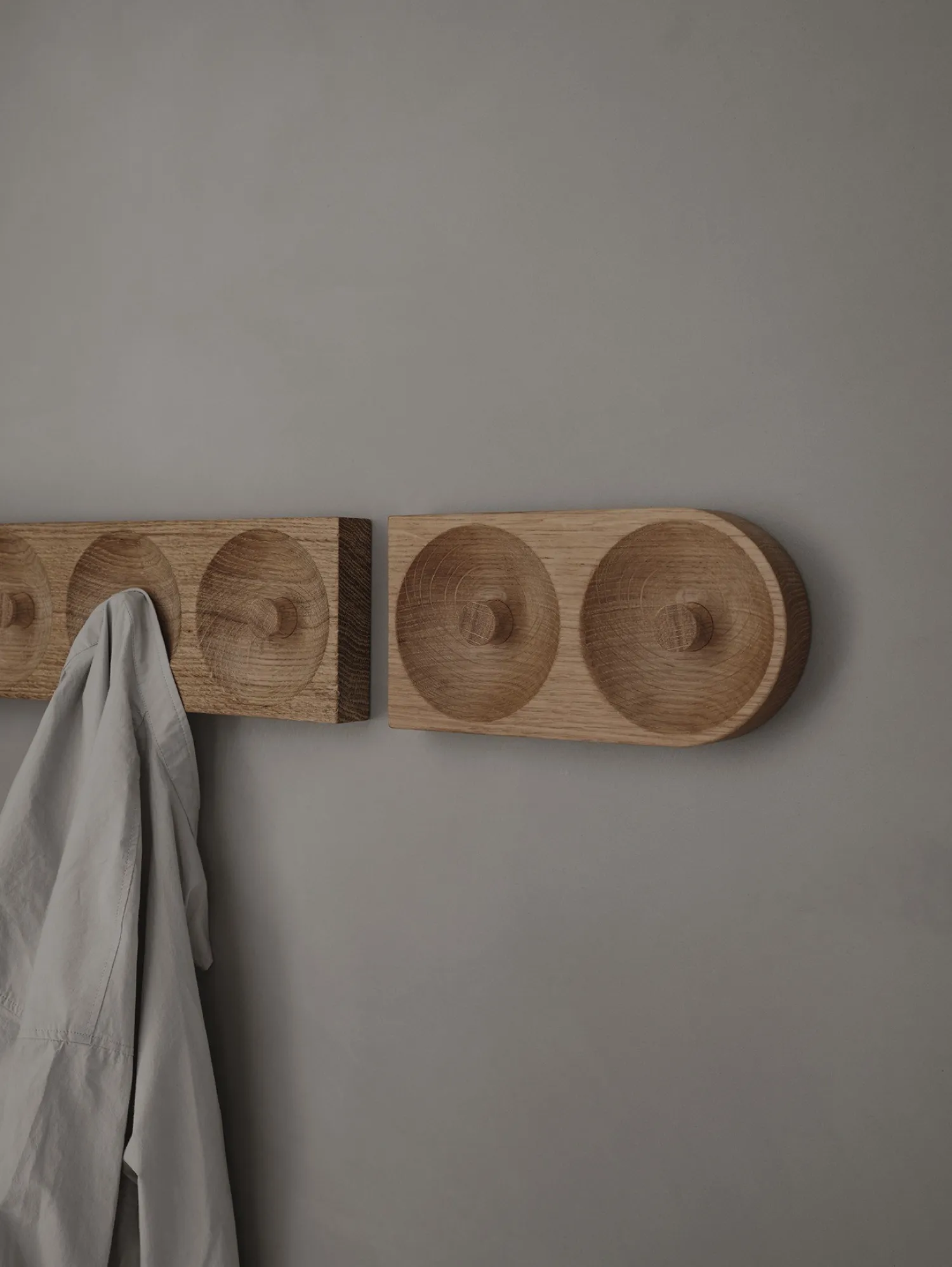 - Solid Hook, 2 Hooks, Oak*We Do Wood