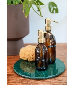 - Rund bakke i marmor - Grøn - Ø24 cm*WELLmark Discount