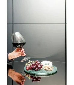 - Rund bakke i marmor - Grøn - Ø24 cm*WELLmark Discount