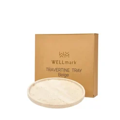 - Rund Travertine bakke - Beige - Ø27 cm^WELLmark Sale