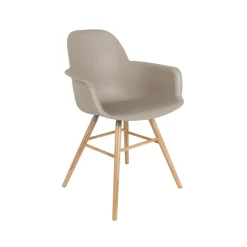 - Stol m/armlæn - ALBERT KUIP - Taupe*Zuiver Sale